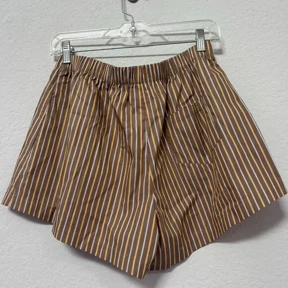 Leset Yoshi Boxer Shorts Mocha Brown Stripe Pull On Size Medium